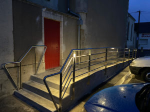 Garde-corps en inox pour l'église de Savenay